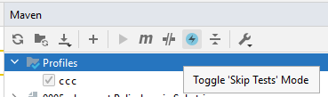 Skip test Maven in IntelliJ Idea